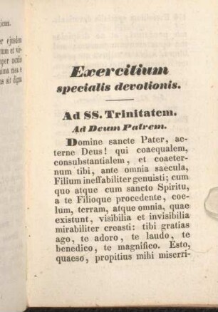 Exercitium specialis devotionis.