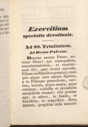 Exercitium specialis devotionis.