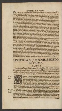 Epistola S. Joannis Apostoli Prima.