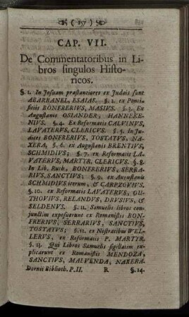 Cap. VII. De Commentatoribus in Libros singulos Historicos
