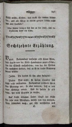 Sechszehnte Erzählung. - Zwanzigste Erzählung.