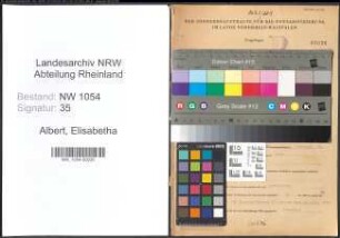 Entnazifizierung Elisabetha Albert , geb. 19.07.1912 ()