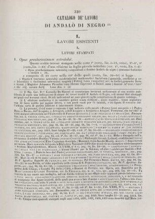 Catalogo de' lavori di Andalò di Negro.