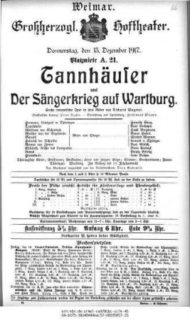 Tannhäuser und Der Sängerkrieg auf Wartburg