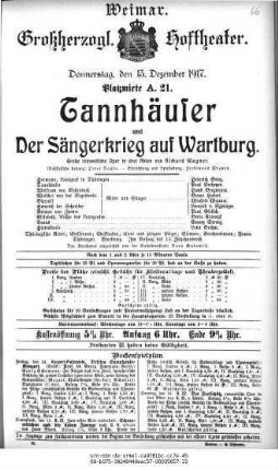 Tannhäuser und Der Sängerkrieg auf Wartburg