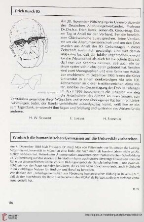 29: Erich Burck 85