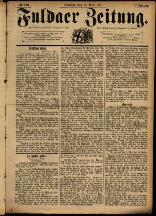 Ausgabe vom Samstag, den 10. Mai 1890.