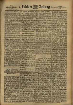 Zweite Ausgabe vom Donnerstag, den 28. September 1911.