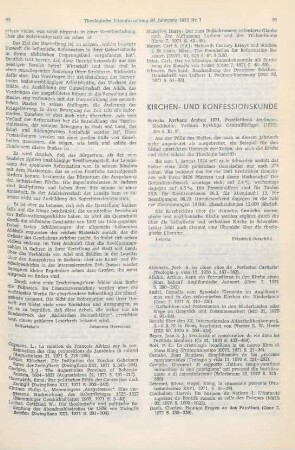 Kirchen- und Konfessionskunde