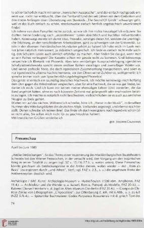 Presseschau