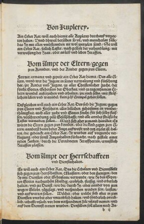 Vom Ampt der Eltern/ gegen iren Kinnden/ und der Kinder gegen iren Eltern.