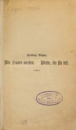 Wie Frauen werden
