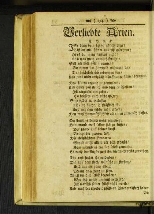 Verliebte Arien.