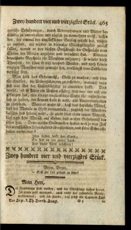 Zwey hundert vier und vierzigstes Stück