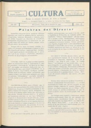 Palabras del Director