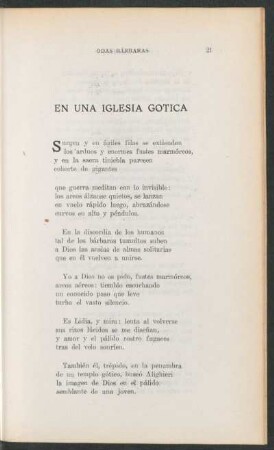 En una iglesia gótica