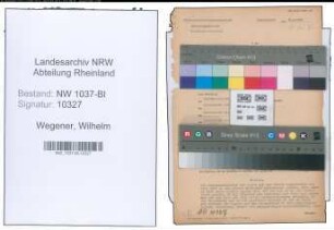 Entnazifizierung Wilhelm Wegener , geb. 24.10.1897 (Hallenmeister)