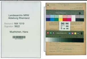 Entnazifizierung Hans Muehlchen , geb. 11.10.1908 (Versicherungsangestellter)