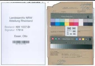 Entnazifizierung Otto Esser , geb. 08.12.1885 (Polizeibeamter)