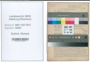 Entnazifizierung Richard Schlink , geb. 27.03.1913 (Schneider)