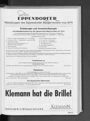 Einladungen und Vorankündigungen