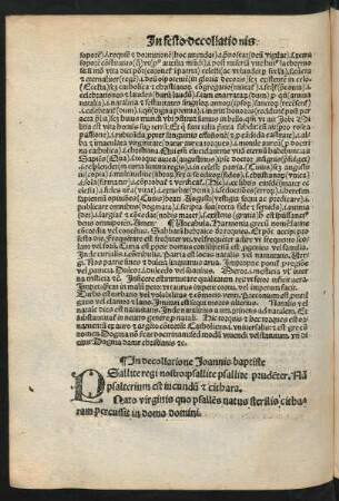 In decollatione Joannis baptiste