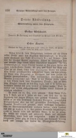 Dritte Abtheilung: Württemberg unter den Herzogen