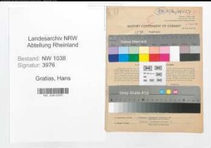 Entnazifizierung Hans Gratias , geb. 21.01.1906 (Beamter)