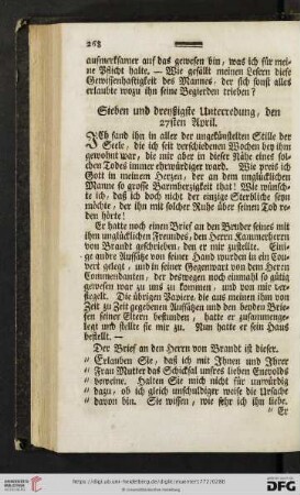 Sieben und dreyßigste Unterredung, den 27sten April