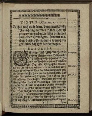 "Textus" und "Exegesis"