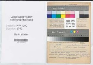Entnazifizierung Walter Bath, geb. 07.01.1909 (Postrat)