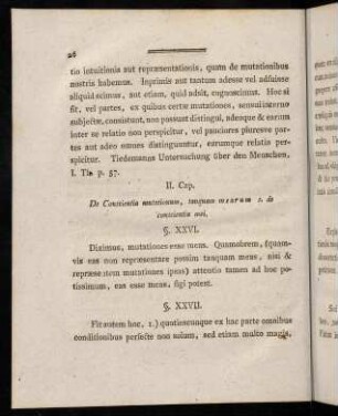 26-46, II. Cap. De Conscientia mutationum, tanquam mearum s. de conscientia mei.