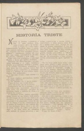 História triste : [Literatura]