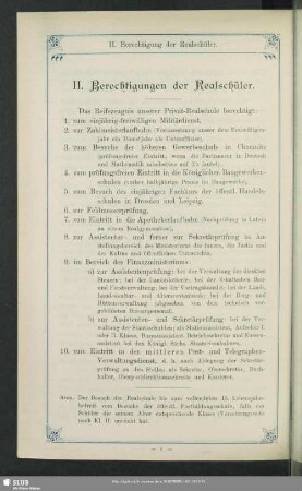 II. Berechtigungen der Realschüler