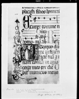 Psalterium — Initiale U mit einer Heimsuchung