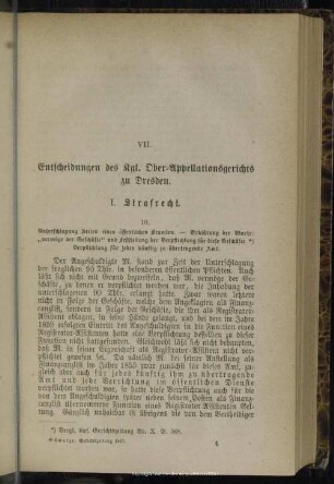 VII. Entscheidungen des Kgl. Ober-Appellationsgerichts zu Dresden