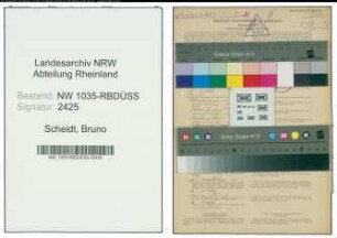 Entnazifizierung Bruno Scheidt , geb. 30.12.1895 (Installateur)