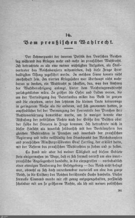 16. Vom preußischen Wahlrecht.