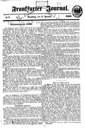 Frankfurter Journal. 1859,1/3