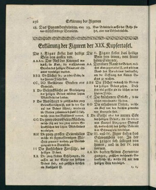 236-237, Erklärung der Figuren der XIX. Kupfertafel