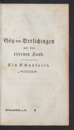 Götz von Berlichingen mit der eisernen Hand
