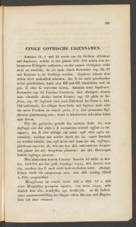 Einige Gothische Eigennamen.