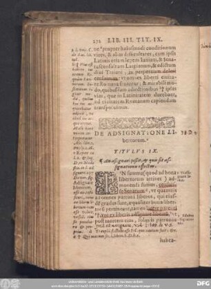 De Adsignatione Libertorum. Titulus IX.