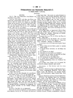 Präparationen zur Geschichte Heinrichs I. : (Fortsetzung)