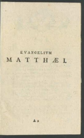 Evangelium Matthaei