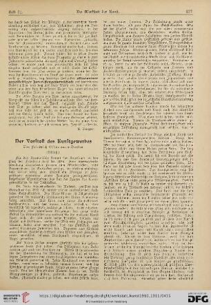 Der Vorstoß des Kunstgewerbes