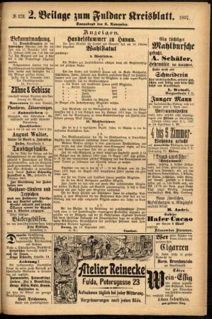 Dritte Ausgabe vom Samstag, den 06. November 1897.