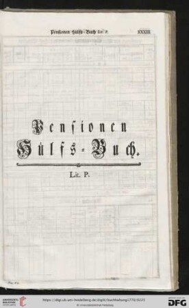 Pensionen Hülfs-Buch Lit. P.