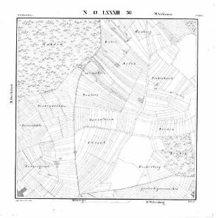Kartenblatt NO LXXXIII 30 Stand 1834