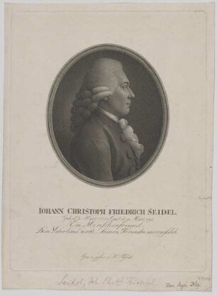 Bildnis des Iohann Christoph Friedrich Seidel